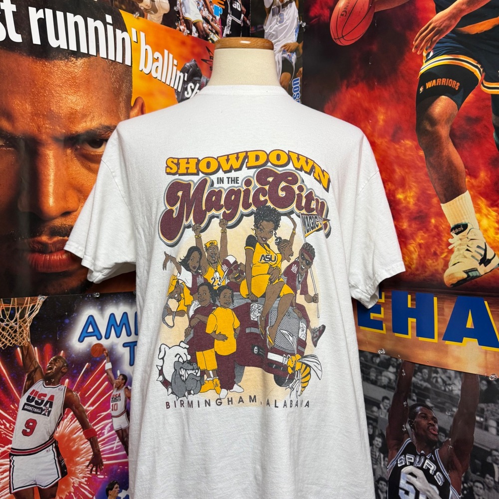 Alabama State Hornets vs Alabama A&M Bulldogs HBCU Magic City Band Tee Sz XL